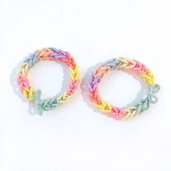 卡莫那 皮筋手链两用手腕编织好的成品圈圈网红ins女友闺蜜礼物彩色绳