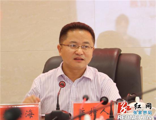 桑植县委副书记,县长赵云海讲话.