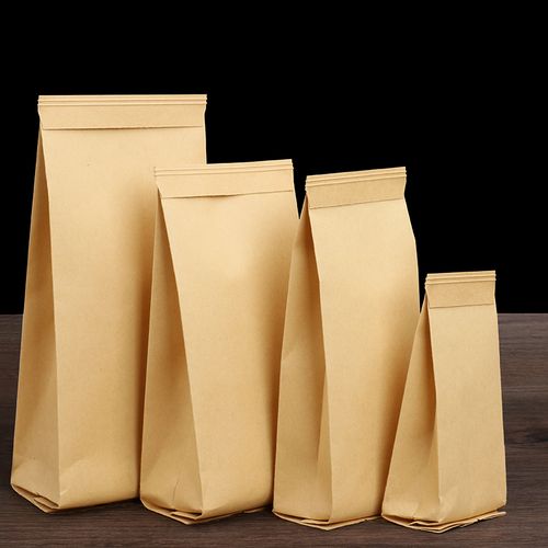 环保铁丝自封口牛皮纸茶叶包装袋无字简易通用散茶干果铝箔内膜袋