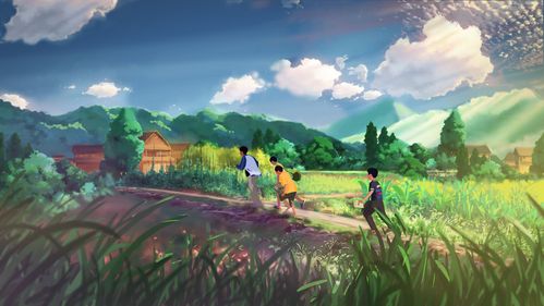 乡下生活场景插画