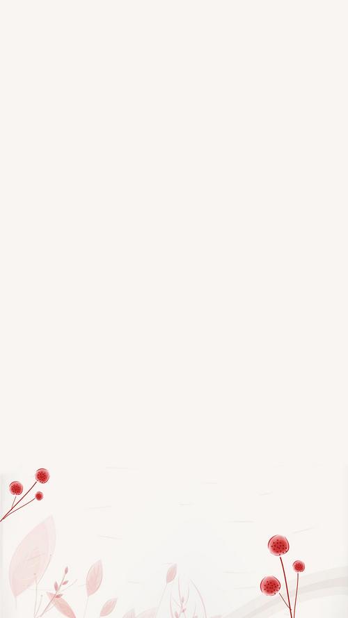 淡雅红色文艺h5背景图片