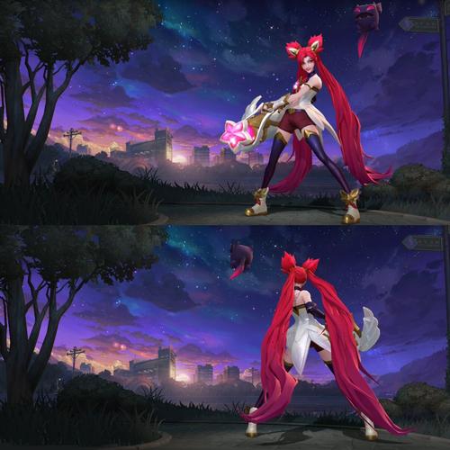 皮肤鉴赏特效颜色大不同传说级别皮肤星之守护者金克丝