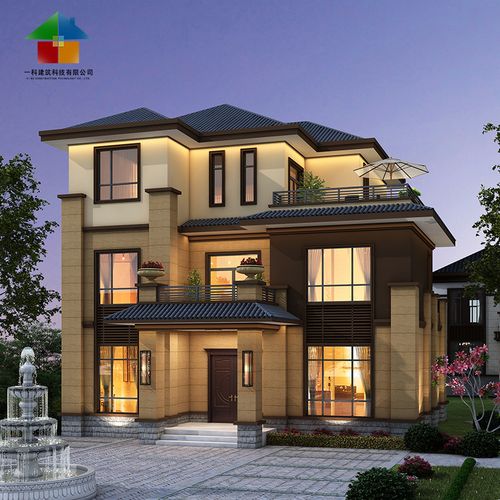 3195新农村欧式别墅房屋建筑设计图纸全套三层经济型自建房小洋楼