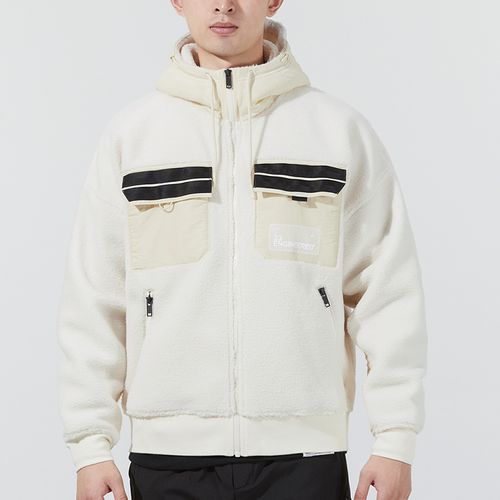 nike耐克摇粒绒外套男2021冬季新款运动服连帽保暖拼接夹克dq0385