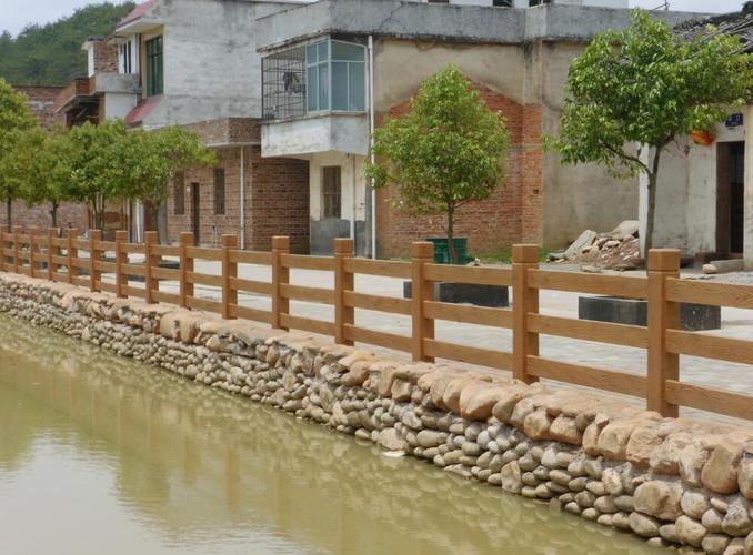 农村池塘边用什么护栏漂亮