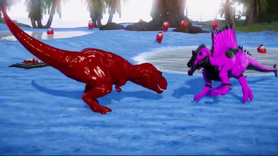 侏罗纪世界:霸王龙和棘背龙谁才是最强壮的恐龙呢