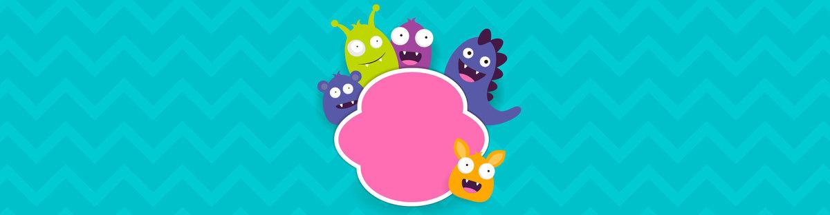 图片 > 【psd】 5个可爱怪兽标签矢量素材 分类:卡通/手绘 类目:其他