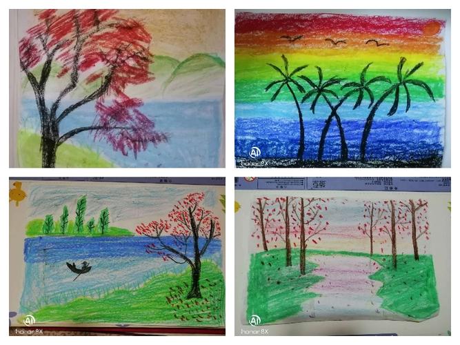 2.疫情期间我学画了一些风景画,等待我们重返校园