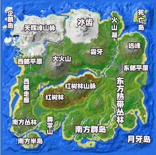 方舟生存进化孤岛地图一览孤岛地图解析