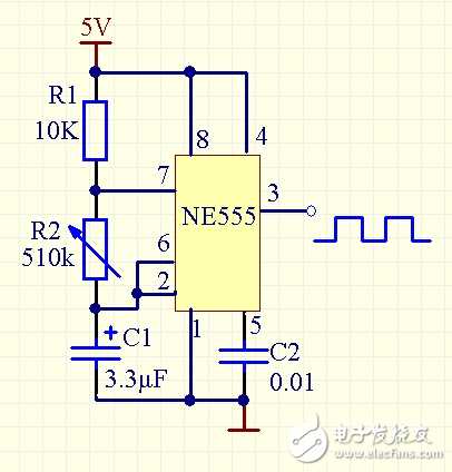 如何用ne555设计电路,实现根据输入电压产生指定频率方波