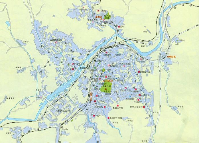 本溪市区地图_本溪市区地图查询_本溪市区地图全图