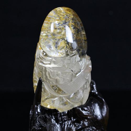 【芊云珠宝】 天然水晶 顶级奢华白水晶摆件 螭龙 462