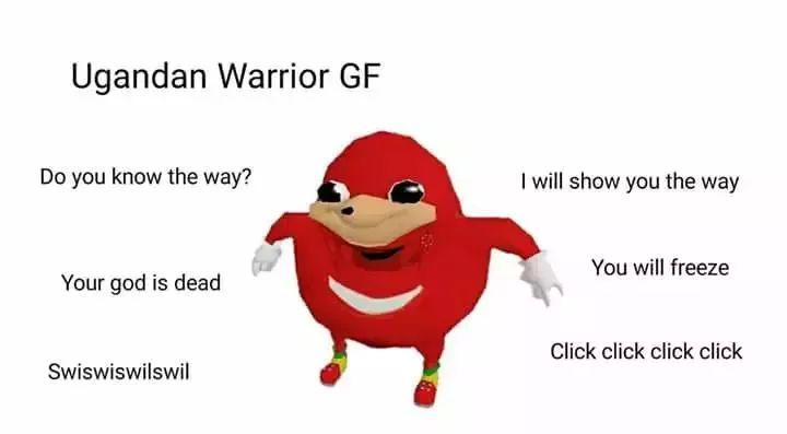 q:在游戏中遇到"乌干达纳克鲁斯"是一种什么感受?