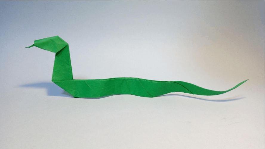 蛇 赵燕杰折纸作品折图