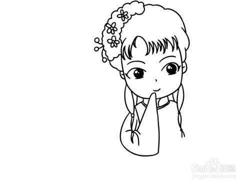 怎么画林黛玉的简笔画