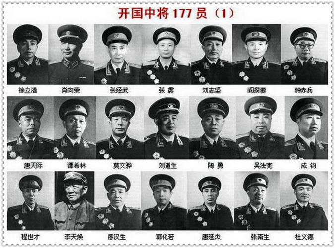 开国元帅,大将,上将和中将