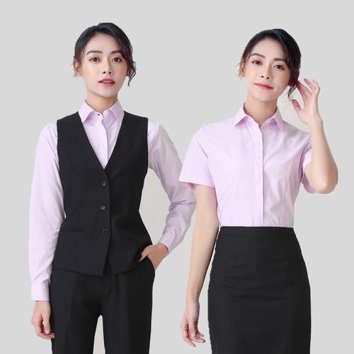 光大银行女式西装大行工作服西裤马甲衬衫紫色职业