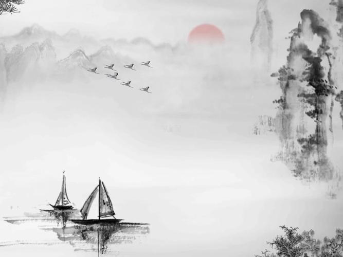 渔舟唱晚背景视频_1440x1080_高清视频素材下载(编号