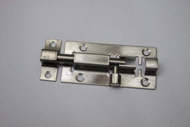 【causte】仿古经典对开门插销门栓闩2/3/4寸不锈钢中方明装