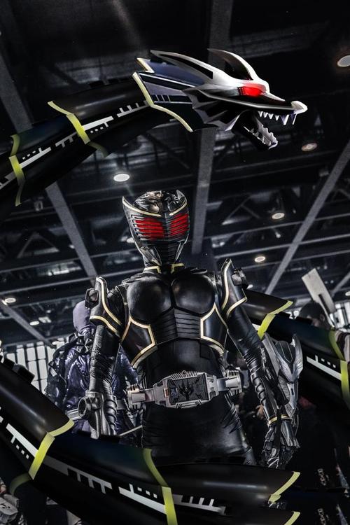 假面骑士cos,黑龙骑十分霸气,吃瘪刚太萌了