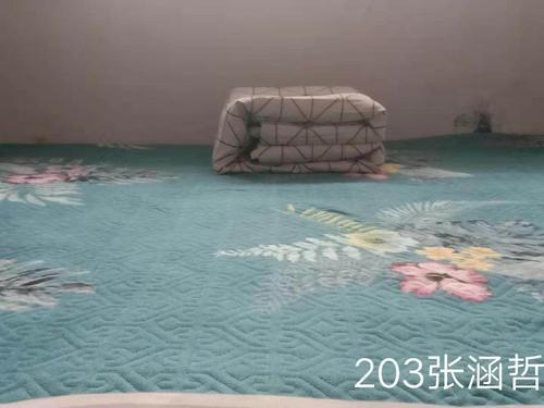 接下来是卧室整理优秀同学的卧室.叠的豆腐块一般的被子.