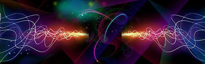 彩色,黑底,蓝色,魔幻,炫光,海报ban.