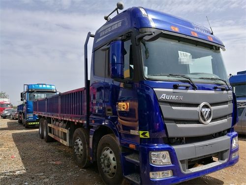 欧曼前四后八平板货车9米6车厢350马力12档变速车况良好