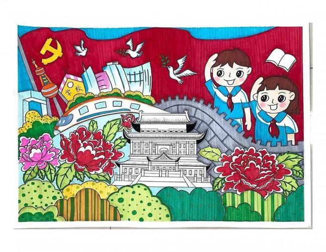 作品名称:童心向党学校:上犹县社溪镇中心小学作者:徐钰婷指导老师
