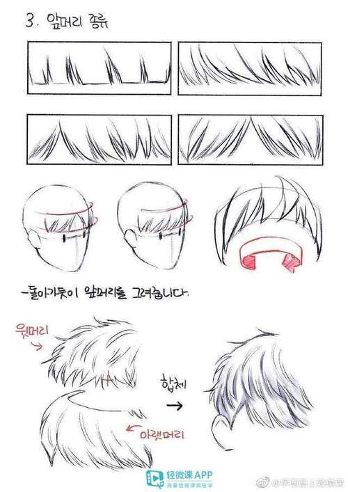 漫画男生头发画法教学!|轮廓|发型