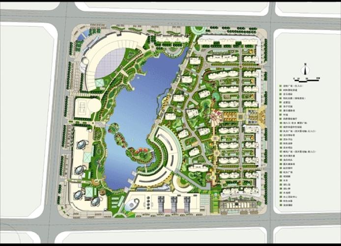 某小区规划总平面效果图