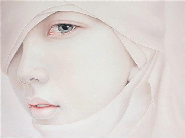 韩国女画家kwon kyung yup唯美细腻的白色绷带女孩(一