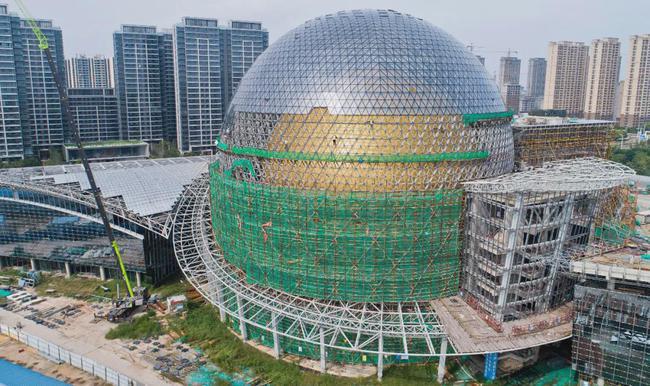 商丘文化艺术中心最新进展航拍