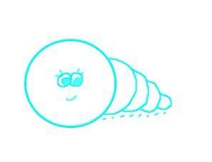 怎样画一条虫子的简笔画?