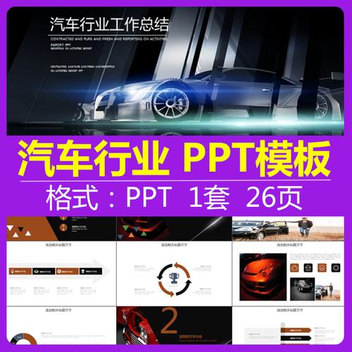 时尚汽车行业发布新车保养维修推广工作总结汇报项目述职ppt模板