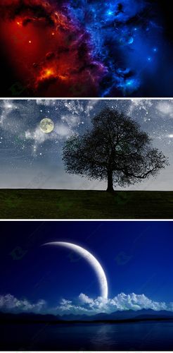 星空高清壁纸ps平面设计后期背景修图资料图库风景图片psd素材