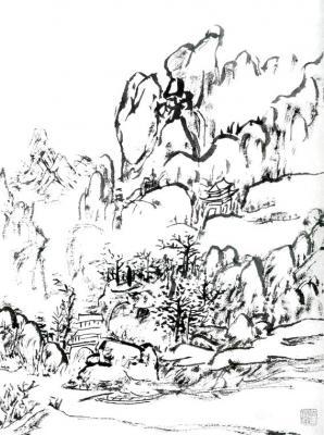 黄宾虹山水画稿