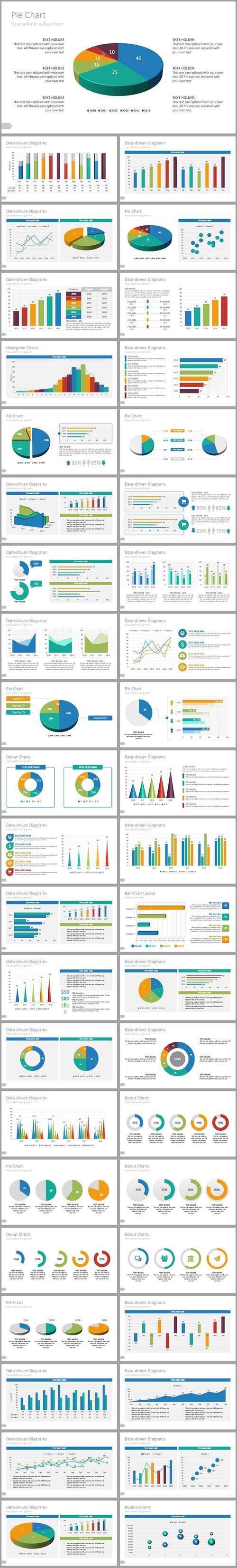 作品标题:大气动态数据统计商务图表ppt模板