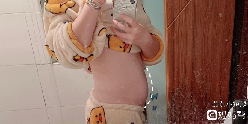 孕晚期的肚子开始往下掉了
