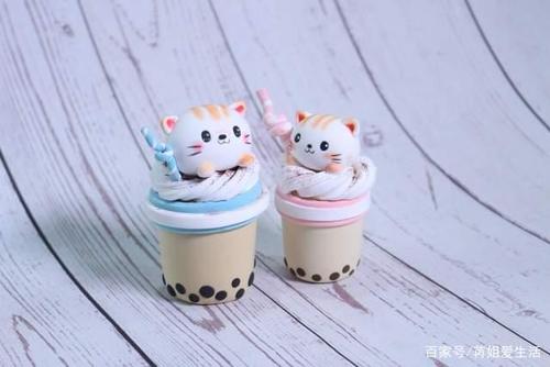 超轻粘土教程图解——猫咪奶盖