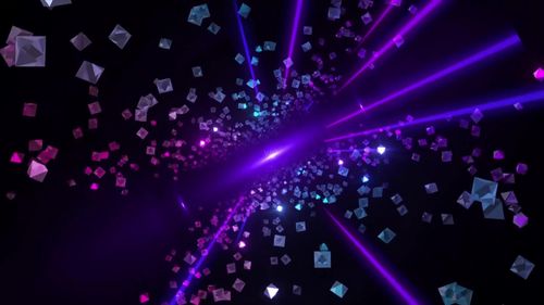 魔幻空间缝隙视觉冲击菱形粒子飘浮