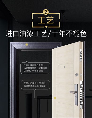 甲级防盗门简约入户门进户门子母门指纹锁双色门安全门