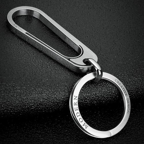 钛合金汽车钥匙扣男士简约个性创意汽车钥匙挂件高档腰挂钥匙链