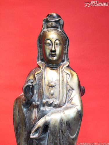 民国时期铜观音_铜像/铜佛像_图片价格_收藏鉴定_7788