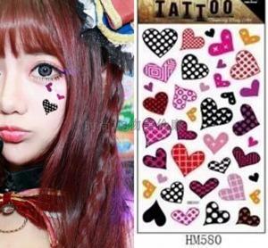 脸部贴纸花钿额贴眼角贴网红眼妆贴古装贴花防水纹身贴套装包邮