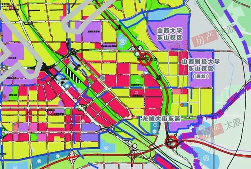 在太原都市区规划图(2016-2020)中,我们不难看出,在龙城大街东延周边