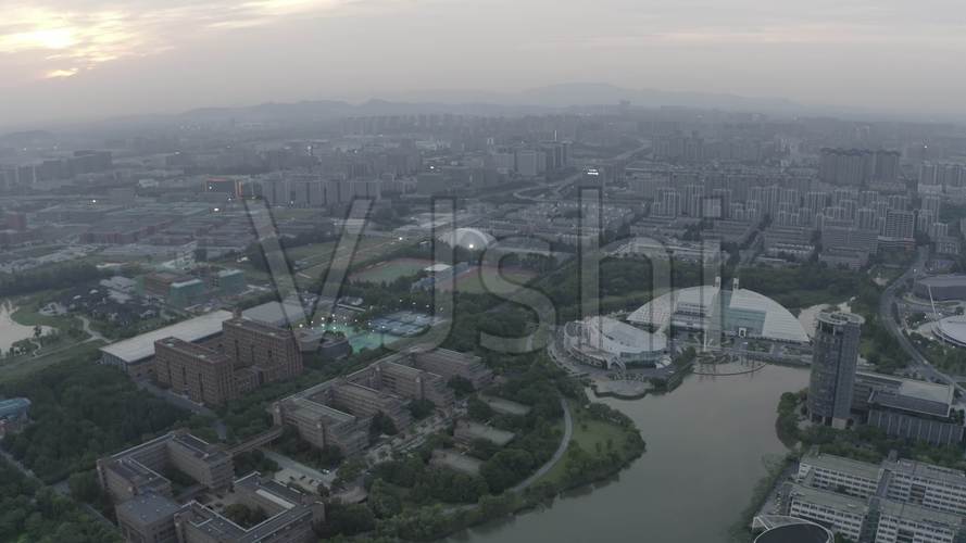 浙江大学紫金港校区日落