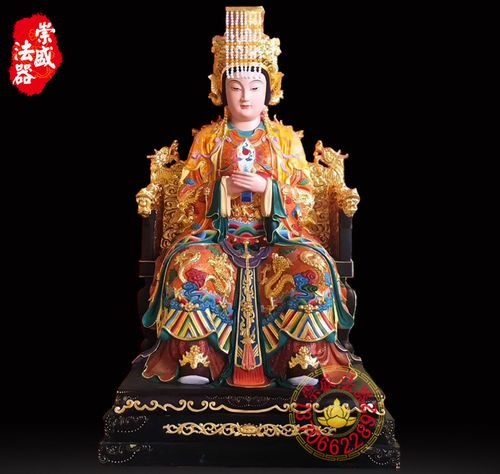 妈祖娘娘神像 彩绘树脂天后娘娘玻璃钢海神娘娘佛像 龙王神像