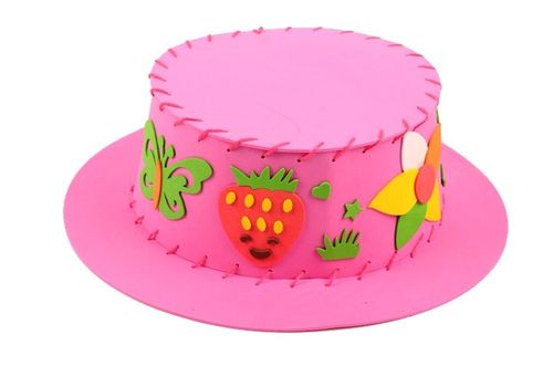 包邮eva帽子手工diy制作立体粘贴画创意缝制益智玩具幼儿园材料包