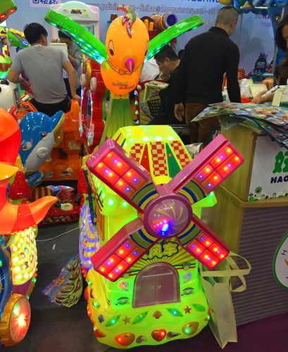 厂家直销2016新款大风车投币摇摇车电动摇摆机儿童音乐玩具马
