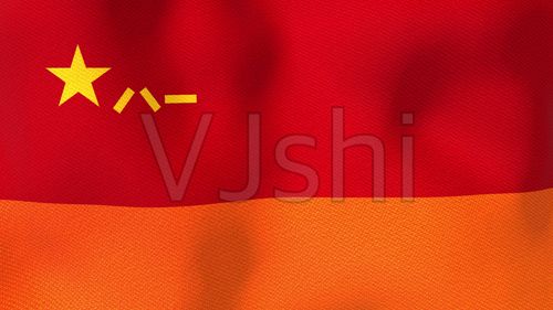 火箭军军旗【无限循环4k】_3840x2160_高清视频素材